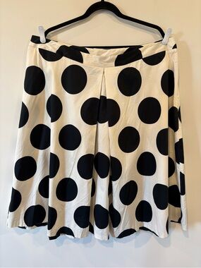 Lane Bryant Black & White Polka Dot Circle Skirt